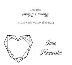 Złocone winietki na stół Ofelia3  - wzór 9