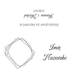 Złocone winietki na stół Ofelia3  - wzór 15