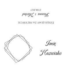 Złocone winietki na stół Ofelia3  - wzór 15