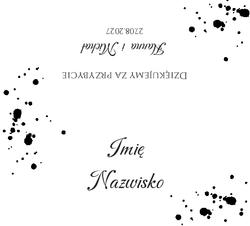 Złocone winietki na stół Ofelia4  - wzór 2