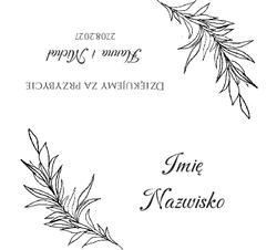 Złocone winietki na stół Ofelia4  - wzór 3