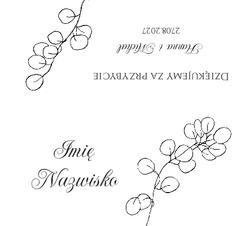 Złocone winietki na stół Ofelia4  - wzór 4