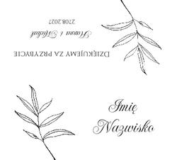 Złocone winietki na stół Ofelia4  - wzór 5