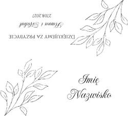 Złocone winietki na stół Ofelia4  - wzór 6