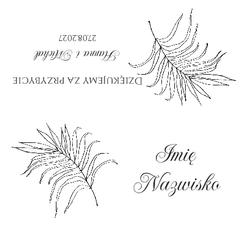 Złocone winietki na stół Ofelia4  - wzór 7