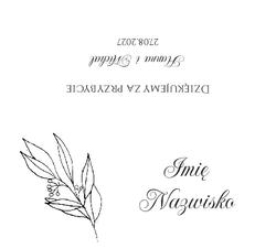 Złocone winietki na stół Ofelia4  - wzór 9