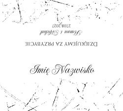 Złocone winietki na stół Ofelia4  - wzór 12