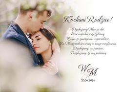 Podziękowania dla Rodziców - wzór 1