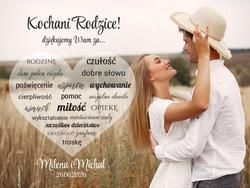 Podziękowania dla Rodziców - wzór 2