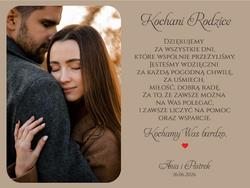 Podziękowania dla Rodziców - wzór 4