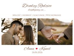 Podziękowania dla Rodziców - wzór 9