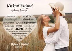 Podziękowania dla Rodziców - wzór 5