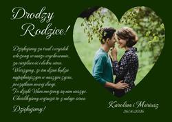 Podziękowania dla Rodziców - wzór 8