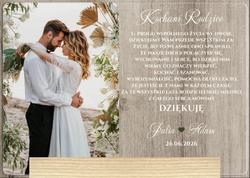 Podziękowania dla Rodziców - wzór 2