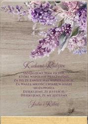 Podziękowania dla Rodziców - wzór 1