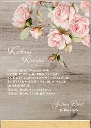 Podziękowania dla Rodziców - wzór 3