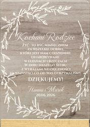 Podziękowania dla Rodziców - wzór 7