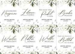 Naklejki na butelki Eukaliptus - wzór 1