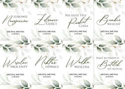 Naklejki na butelki Eukaliptus - wzór 2