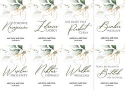 Naklejki na butelki Eukaliptus - wzór 3