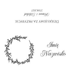 Złocone winietki na stół Ofelia2  - wzór 1