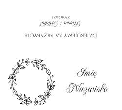 Złocone winietki na stół Ofelia2  - wzór 2