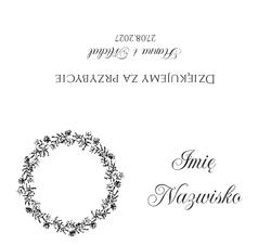 Złocone winietki na stół Ofelia2  - wzór 3