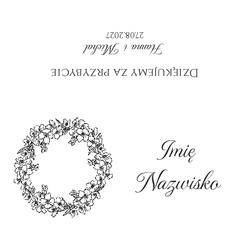 Złocone winietki na stół Ofelia2  - wzór 5