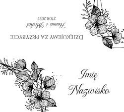 Złocone winietki na stół Ofelia2  - wzór 7