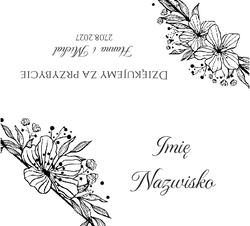 Złocone winietki na stół Ofelia2  - wzór 8