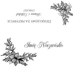 Złocone winietki na stół Ofelia2  - wzór 9