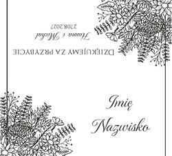 Złocone winietki na stół Ofelia2  - wzór 12