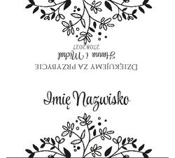 Złocone winietki na stół Ofelia2  - wzór 14