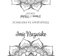 Złocone winietki na stół Ofelia2  - wzór 16