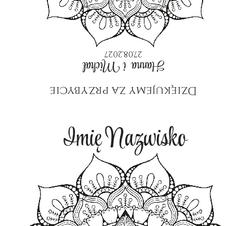 Złocone winietki na stół Ofelia2  - wzór 16