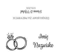 Złocone winietki na stół Ofelia - wzór 4