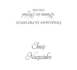 Złocone winietki na stół Ofelia - wzór 6