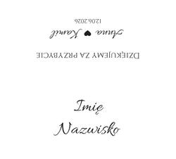 Złocone winietki na stół Ofelia - wzór 8