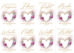 Naklejki na butelki Dalia - wzór 2