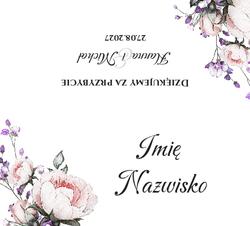 Winietki na stół Oliwia - wzór 1