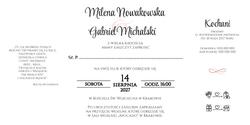 Zaproszenia Nina - wzór 4