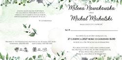 Zaproszenia Tacjana - wzór 9 wnętrze