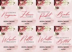 Naklejki na butelki Megan - wzór 4