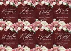 Naklejki na butelki Megan - wzór 14