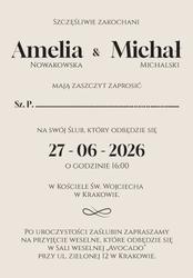 Zaproszenia Eliana - wzór 1