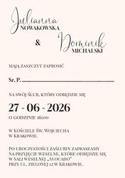Zaproszenia Eliana - wzór 2