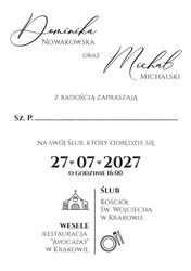 Zaproszenia Eliana - wzór 4