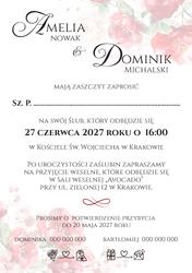 Zaproszenia Amber - wzór 1