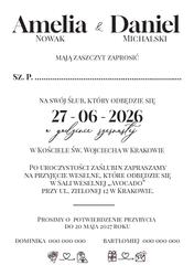 Zaproszenia Amber - wzór 2