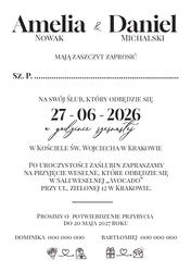 Zaproszenia Amber - wzór 4